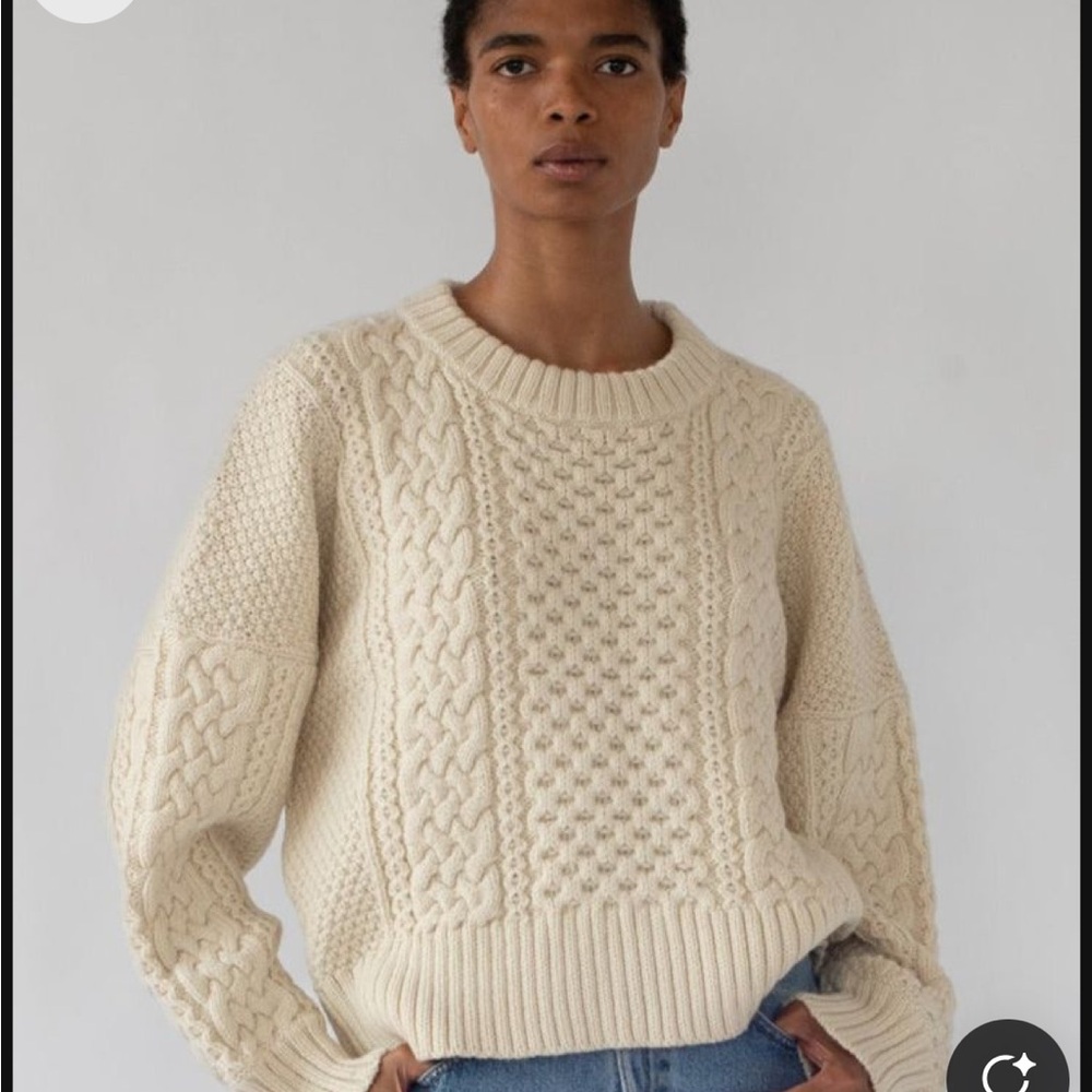 Shaina Mote Fisherman Sweater Ivory